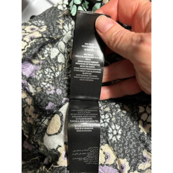 Ted Baker Saskiie Black Floral Mini Dress Size US 4 - Picture 10 of 11